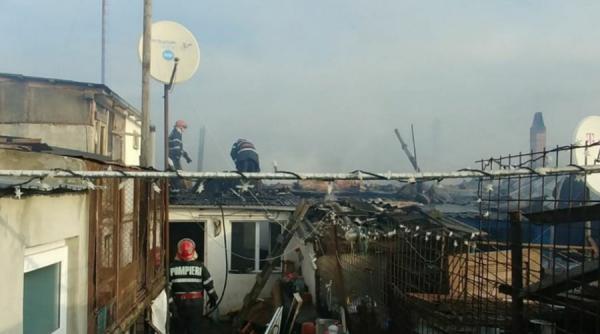 video incendiu deosebit de puternic in medgidia