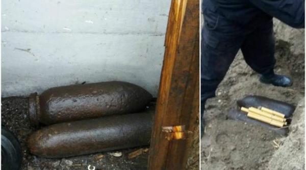 descoperire incredibila la arad o bomba de 50 de kilograme si un proiectil exploziv gasite la un centru de fier vechi