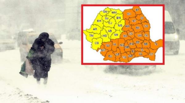 ger extrem capitala si 12 judete sub cod portocaliu de ninsori si viscol