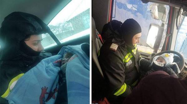 interventie spectaculoasa la constanta pompierii au preluat doi copii bolnavi din cobadin cu un camion