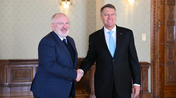 ce a discutat klaus iohannis cu frans timmermans