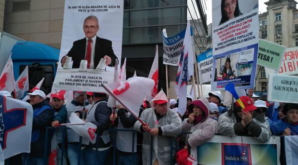 protest al sanitas la ministerul sanatatii