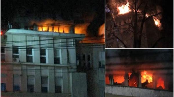 incendiu devastator la spitalul de boli cardiovasculare din iasi