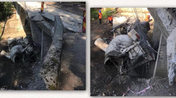 accident de munca mortal la olanesti o autoutilitara a cazut de pe un pod in lucru