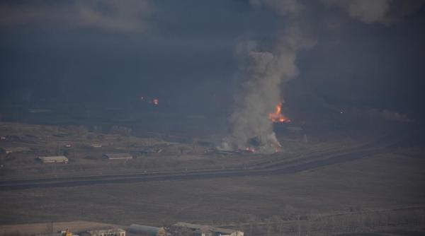 ncendiu si explozii la un depozit de munitie in ucraina