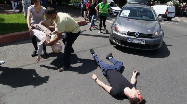 accident de speriat pietonii