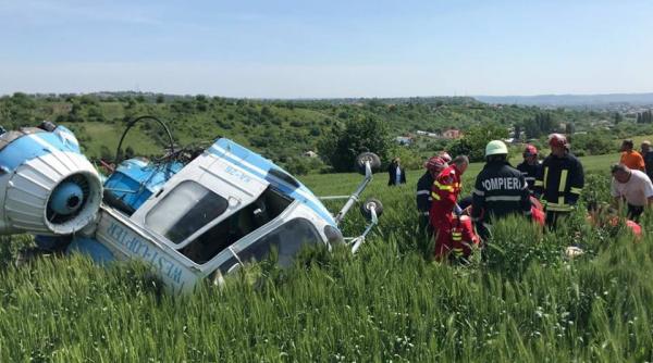 elicopter pentru lucrari agricole prabusit langa turda