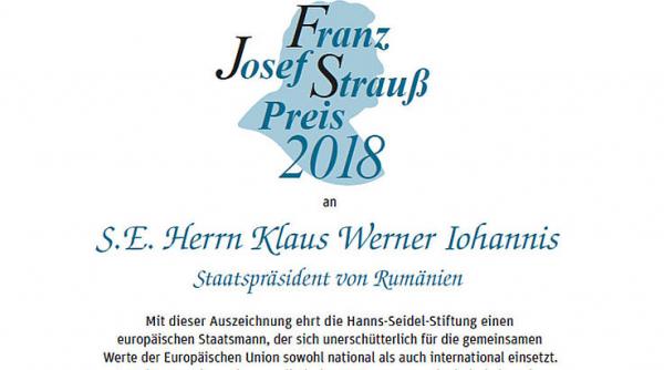 iata cum arata premiul de 10 000 de euro dat lui klaus werner iohannis