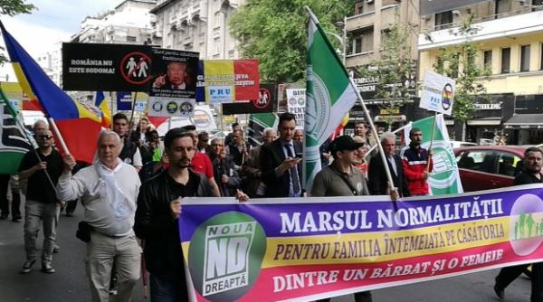 zeci de persoane la marsul normalitatii pentru respectarea familiei traditionale