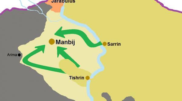 militarii turci au inceput sa patruleze langa orasul sirian minbej