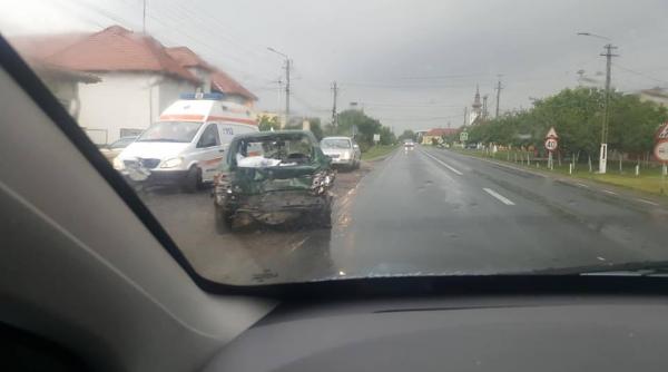 accident in lant in judetul timis
