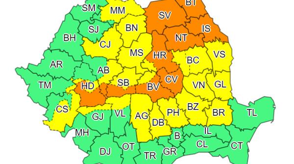 avertizare meteo coduri calben si portocaliu pentru intervalul 30 iunie 1 iulie