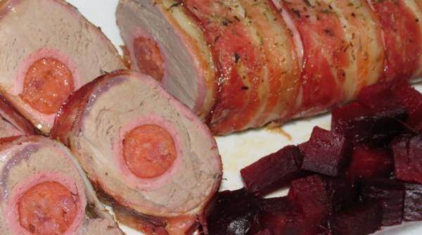 reteta zilei cotlet de porc umplut cu carnati