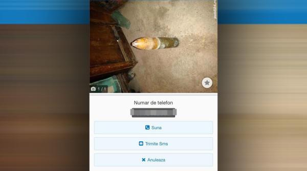 s a ales cu dosar penal dupa ce a vrut sa vanda un obuz pe olx