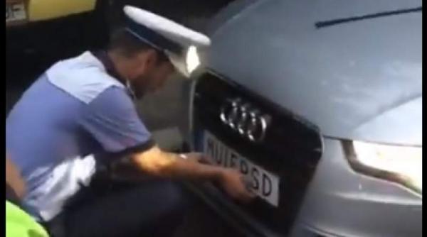 soferul masinii inmatriculate in suedia cu numere personalizate audiat la politia rutiera