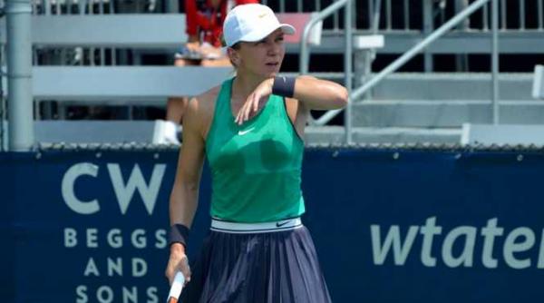 meciul simonei halep de la montreal a fost intrerupt de ploaie partida se va relua joi