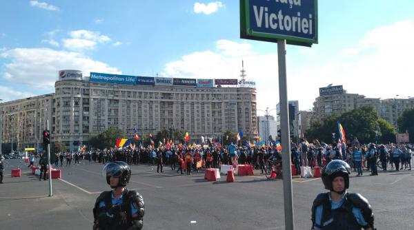 incidente in timpul protestului diasporei un jandarm aa fost ranit
