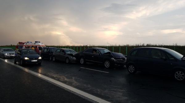 trafic ingreunat pe a2 pe sensul catre litoral in urma producerii unor accidente rutiere
