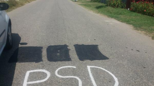 psd isi face reclama la drumul mare cu vopseaua opozitiei