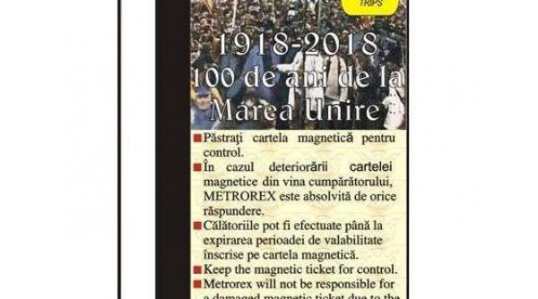 metrorex pune in vanzare 10 milioane de cartele de calatorie cu simboluri ale centenarului