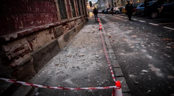 femeie ranita de o bucata de tencuiala cazuta de pe un bloc din targu jiu