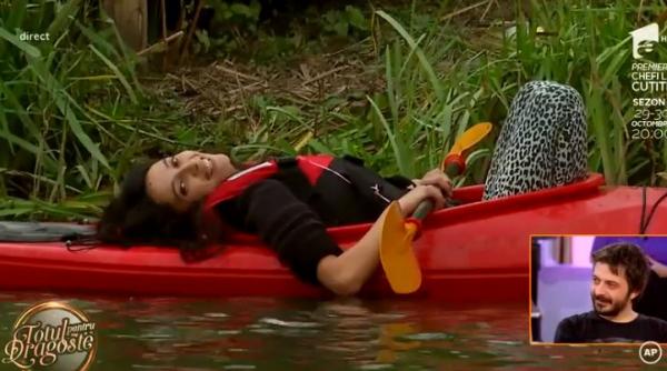 burlacul si una dintre concurentele de la totul pentru dragoste la bine si la greu noapte romantica in delta dunarii