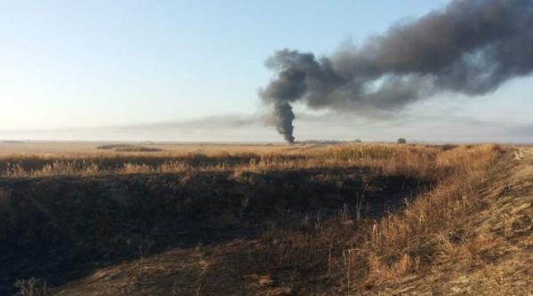 alerta in vrancea o cisterna cu trei tone de motorina a luat foc pompierii intervin cu mai multe autospeciale