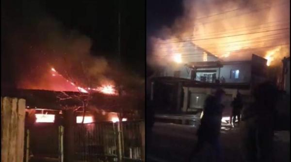 alerta in dambovita incendiu la o fabrica de mobila