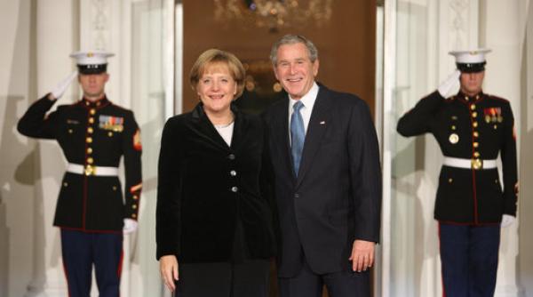 angela merkel participa la funerariile fostului presedinte george h w bush