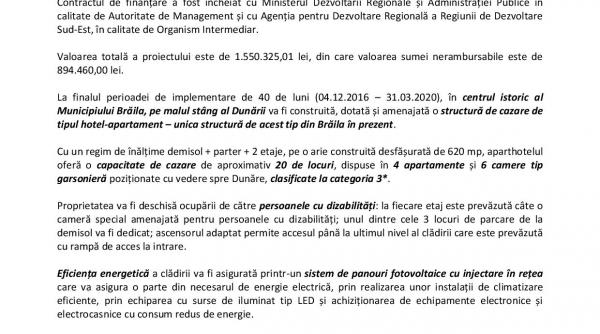 lansarea proiectului construire structura de cazare