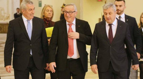 calin popescu tariceanu si florin iordache au discutat cu jean claude juncker