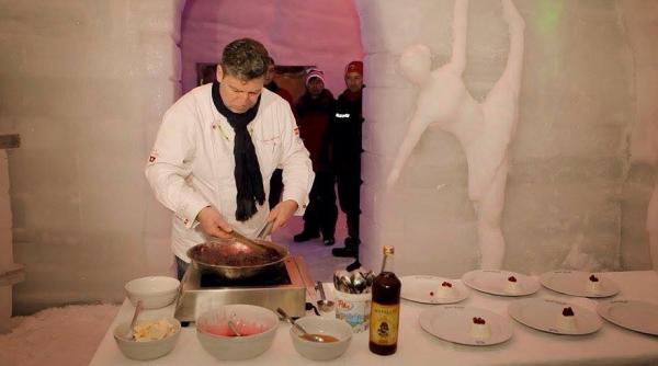 un nou concept spectacol culinar la hotelul de gheata