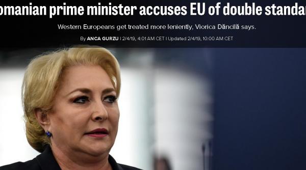 premierul viorica dancila acuza uniunea europeana de folosirea standardelor duble