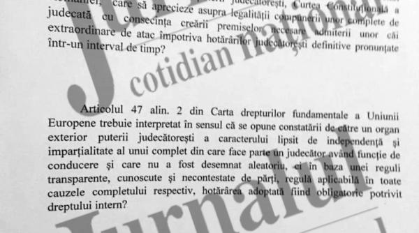 inalta curte vrea sa incalce decizia ccr cu privire la completurile de 5 cu sprijin de la curtea de justitie a ue