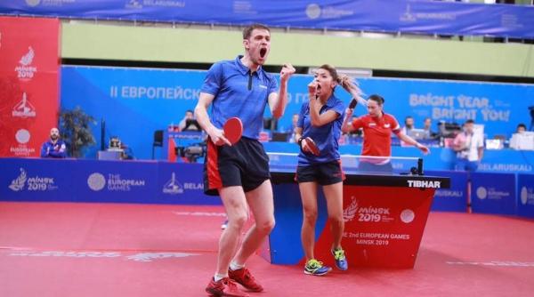 jocurile europene 2019 ovidiu ionescu si bernadette szocsau obtinut medaliile de argint la tenis de masa in proba de dublu mixt