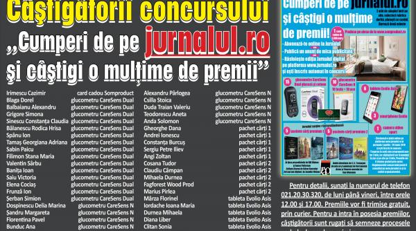 castigatorii concursului cumperi de pe www jurnalul ro si castigi o multime de premii