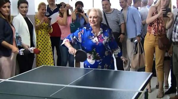 viorica dancila a jucat tenis de masa cu eugen teodorovici