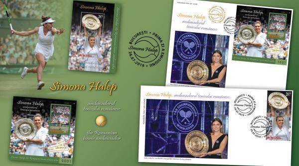 simona halep va avea un timbru postal
