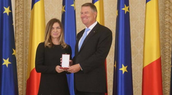 simona halep decorata cu ordinul national steaua romaniei in grad de cavaler