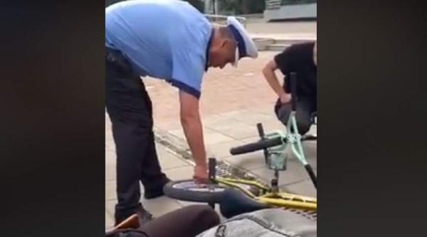 video politistii din iasi vs bicicletele considerate pericol pentru siguranta publica