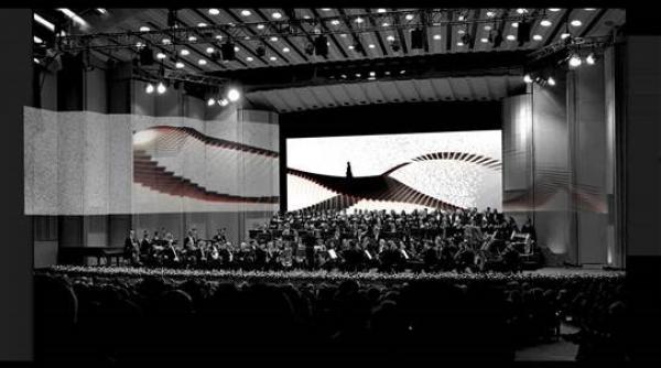 premiera absoluta in romania moise si aron de arnold schonberg spectacol document cu orchestra si corul filarmonicii george enescu alaturi de vocal consort berlin si proiectiile regizate de nona ciobanu si peter kosir