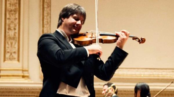 dirijorul christian badea si violonistul liviu prunaru in deschiderea stagiunii simfonice 2019 2020 a filarmonicii george enescu