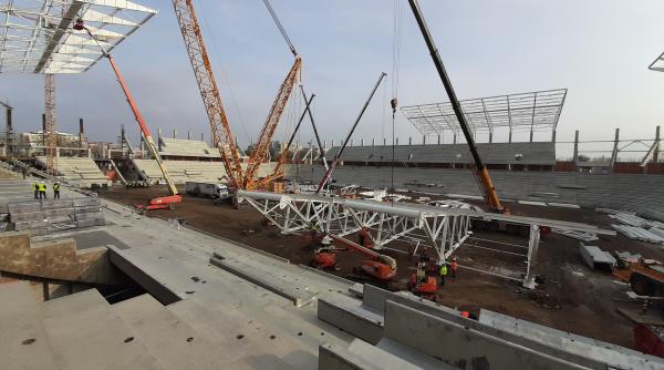 galerie foto constructor noul stadion steaua e finalizat in proportie de 65
