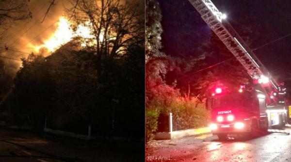 incendiu violent in curtici o cladire a cfr din apropierea garii a fost distrusa
