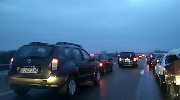 accident pe autostrada a1 in zona localitatii bolintin deal circulatia a fost intrerupta pe o banda
