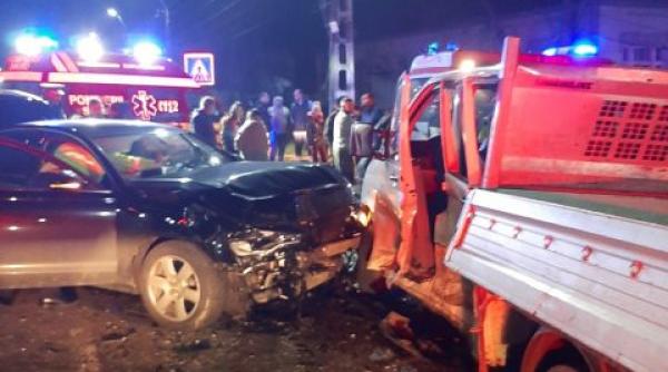 tragedie la timis o autoutilitara a intrat intr un autoturism soferul neatent a decedat