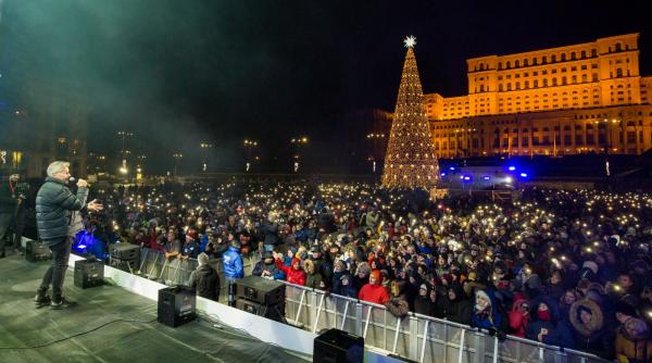 peste 90 de mii de spectatori la revelionul din piata constitutiei