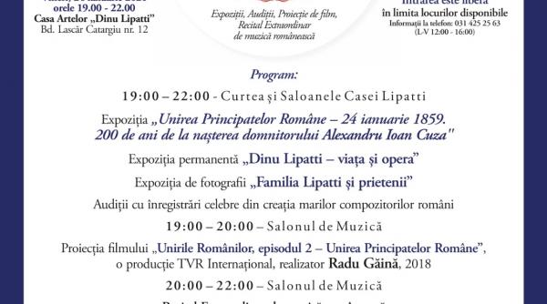 unirea principatelor romane la casa artelor dinu lipatti editie omagiu la 200 de ani de la nasterea lui cuza