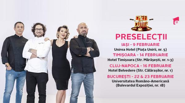 emisiunea chefi la cutite incepe preselectiile pentru sezonul 8