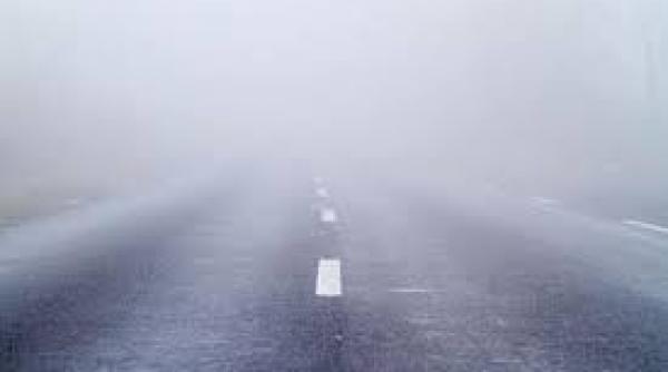 ceata densa pe autostrada bucuresti pitesti vizibilitate redusa si pe dn65